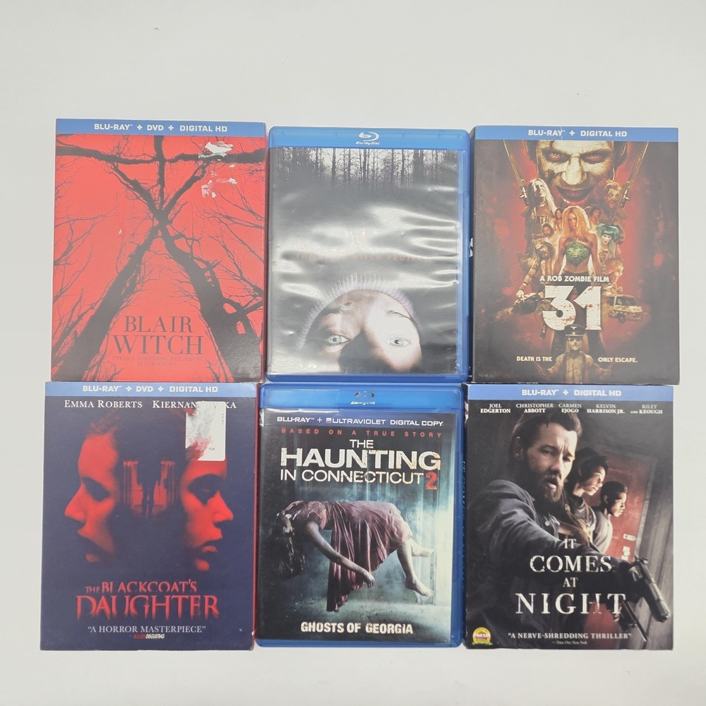 Horror Blu-ray Lot Blackcoats Daughter Blair Witch 31 Connecticut Bundle 6 Film